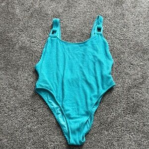 Vibrant Teal One-Piece Swimsuit, Aerie, size XL